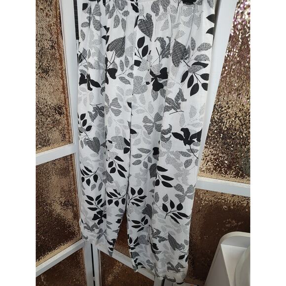 Hot Cotton Linen Cotton Blend Pants Black White Large - Picture 4 of 13
